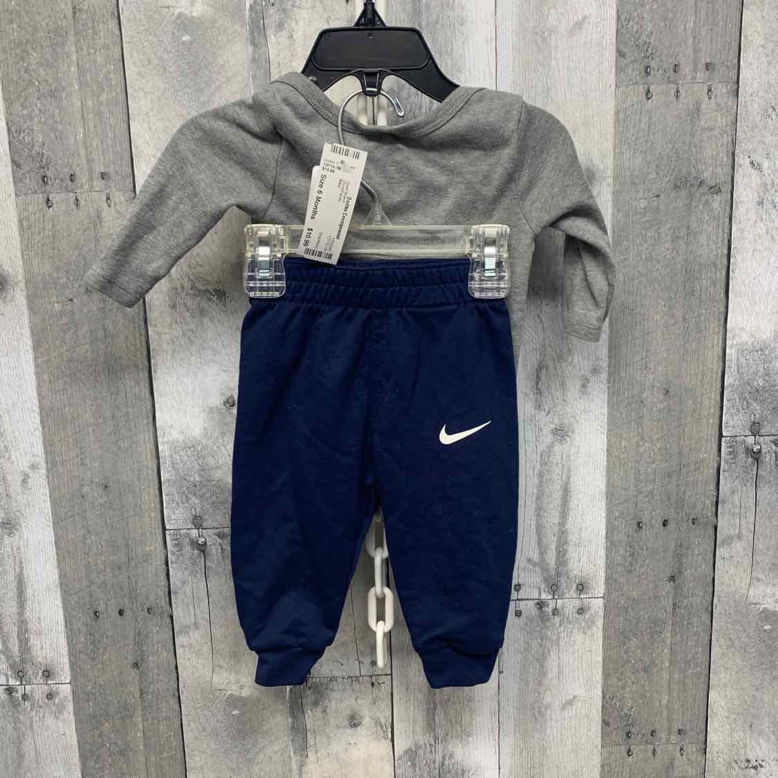Size 6 Months Gray/Navy Sport Brand Shirt/Pants