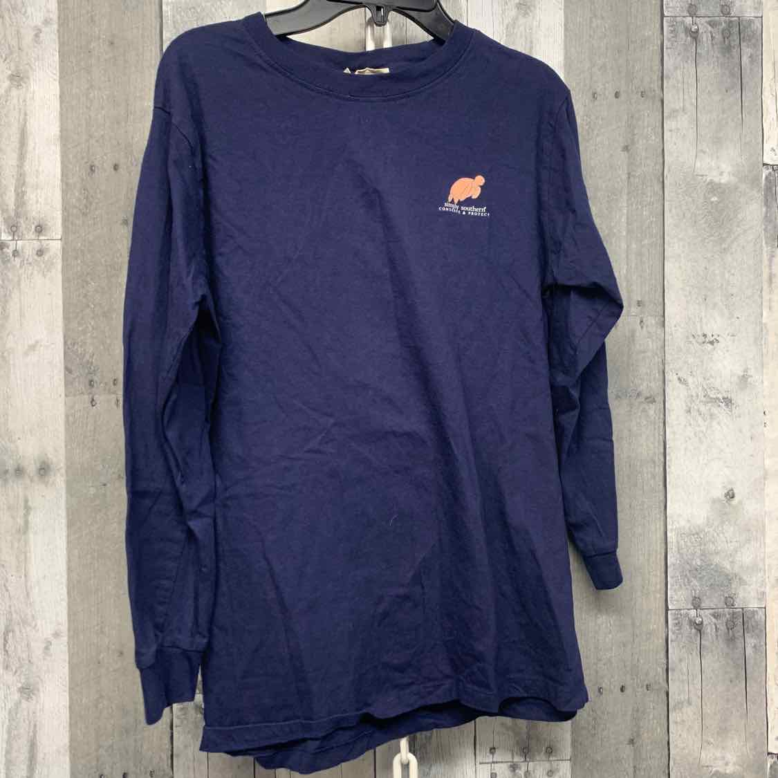 Size Large Navy/Pink Simply Southern Long Sleeve Shirt
