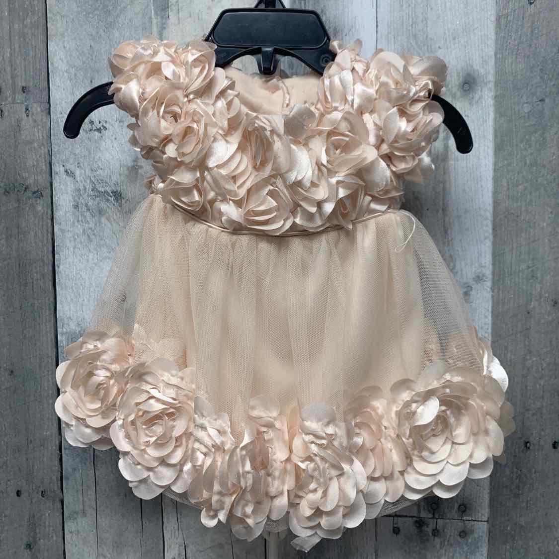 Size 3 Months Peach Nannette Dress - Party - OodlesCB