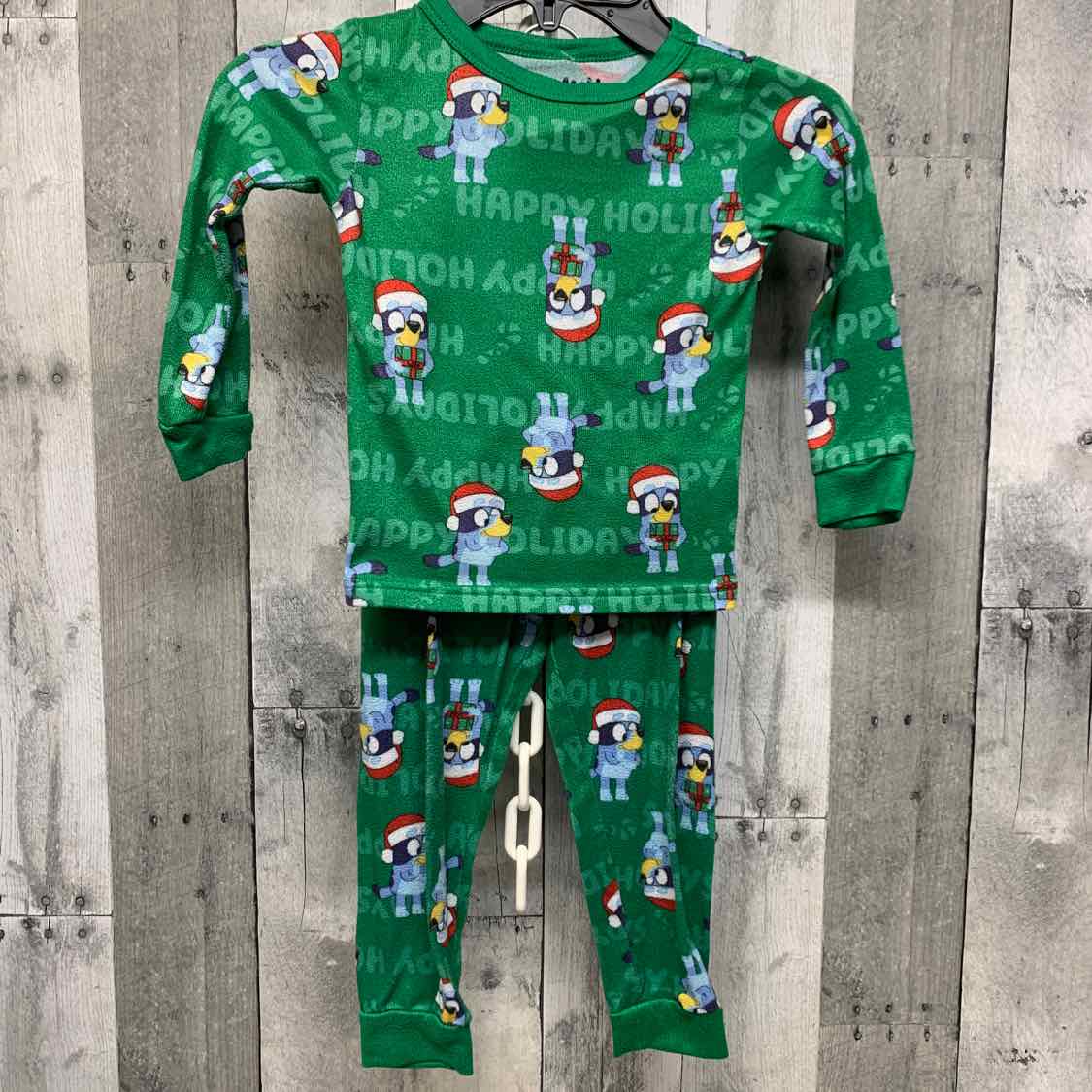 Size 4T Green/Blue Disney 2pc PJs
