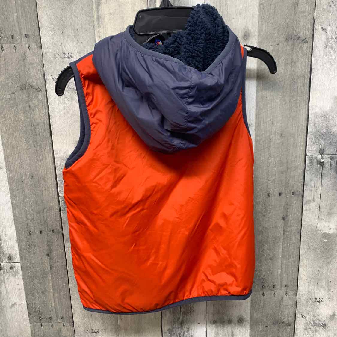 Size 7/8 Orange/Navy Mini Boden Vest