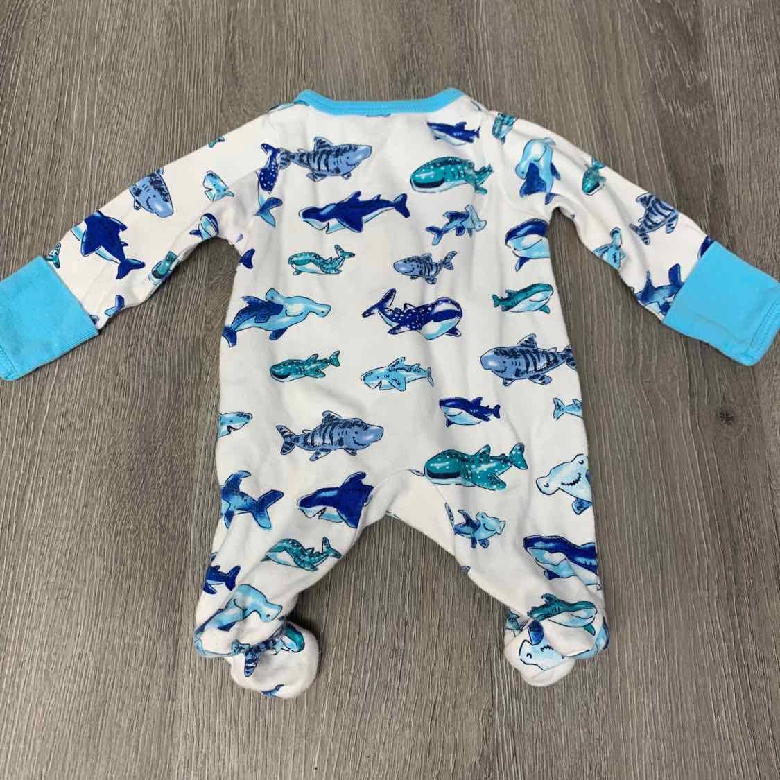 Size Preemie White/Blue Wonder Nation Footy PJs