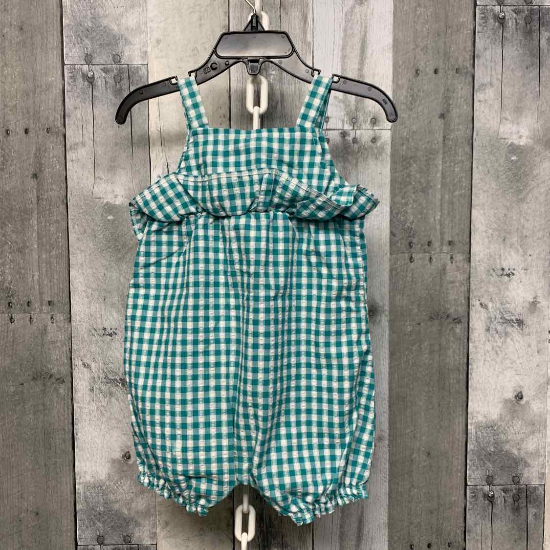 Size 12 Months Teal Print Carter's Romper