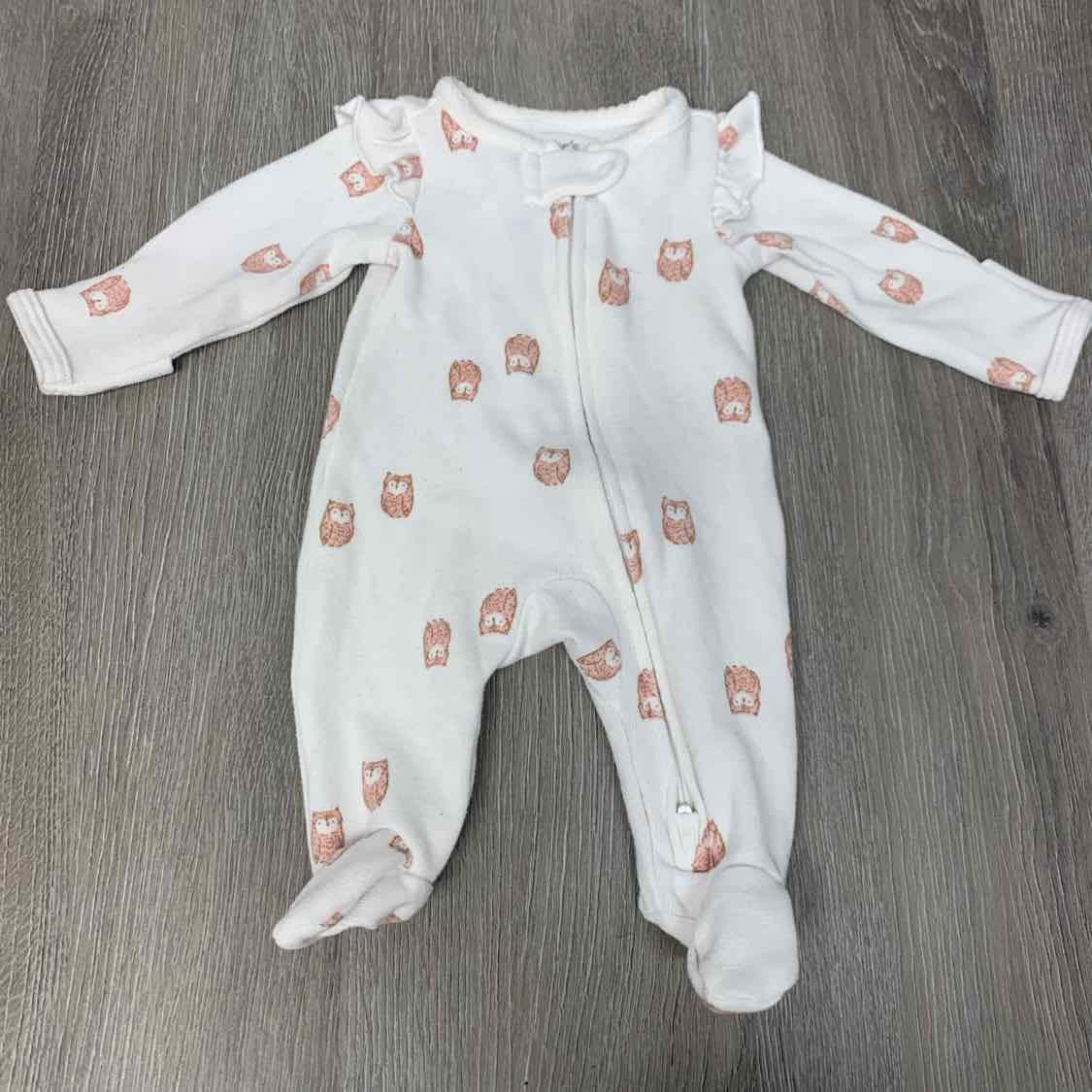 Size Preemie White Child of Mine Footy PJs