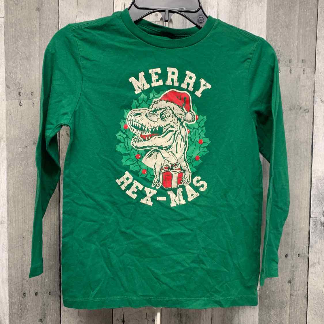 Size 8 Green Graphic Holiday Brands Long Sleeve Shirt