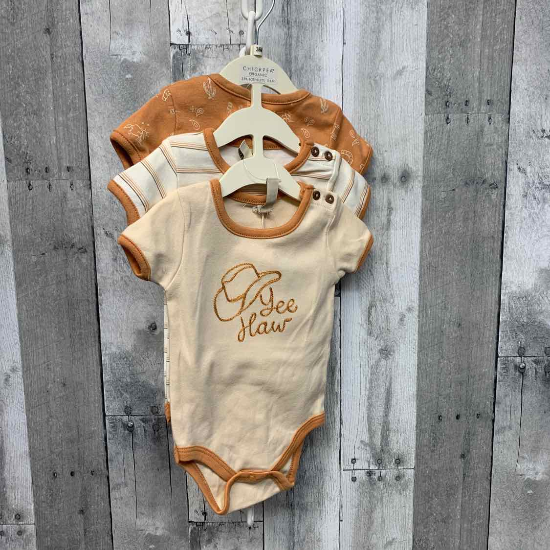 Size 3-6 Months Tan/Orange Chick Pea Bodysuit