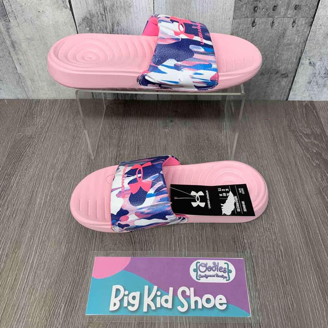 Size 1 Pink/Navy Sport Brand Sandals