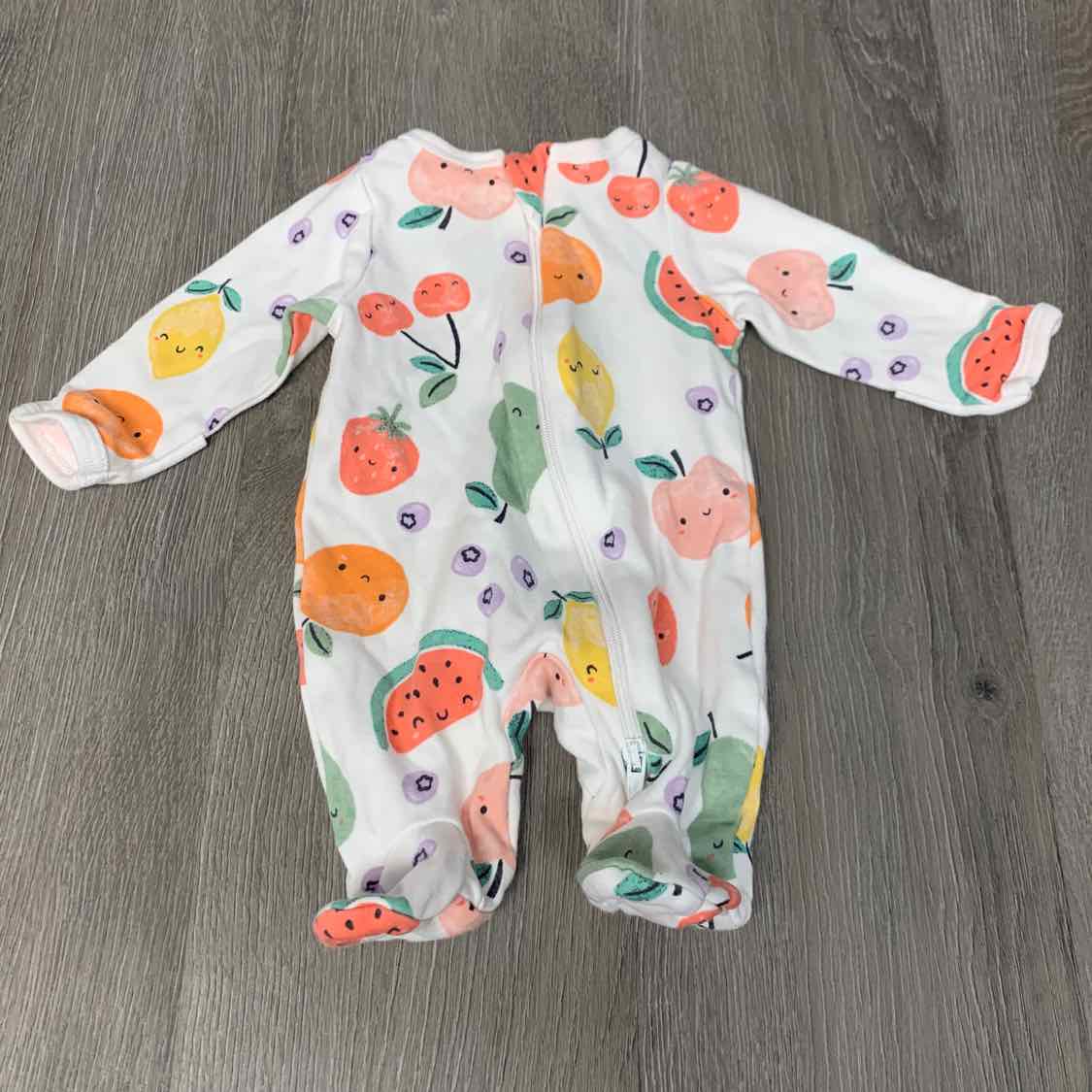 Size Preemie White Print Wonder Nation Footy PJs