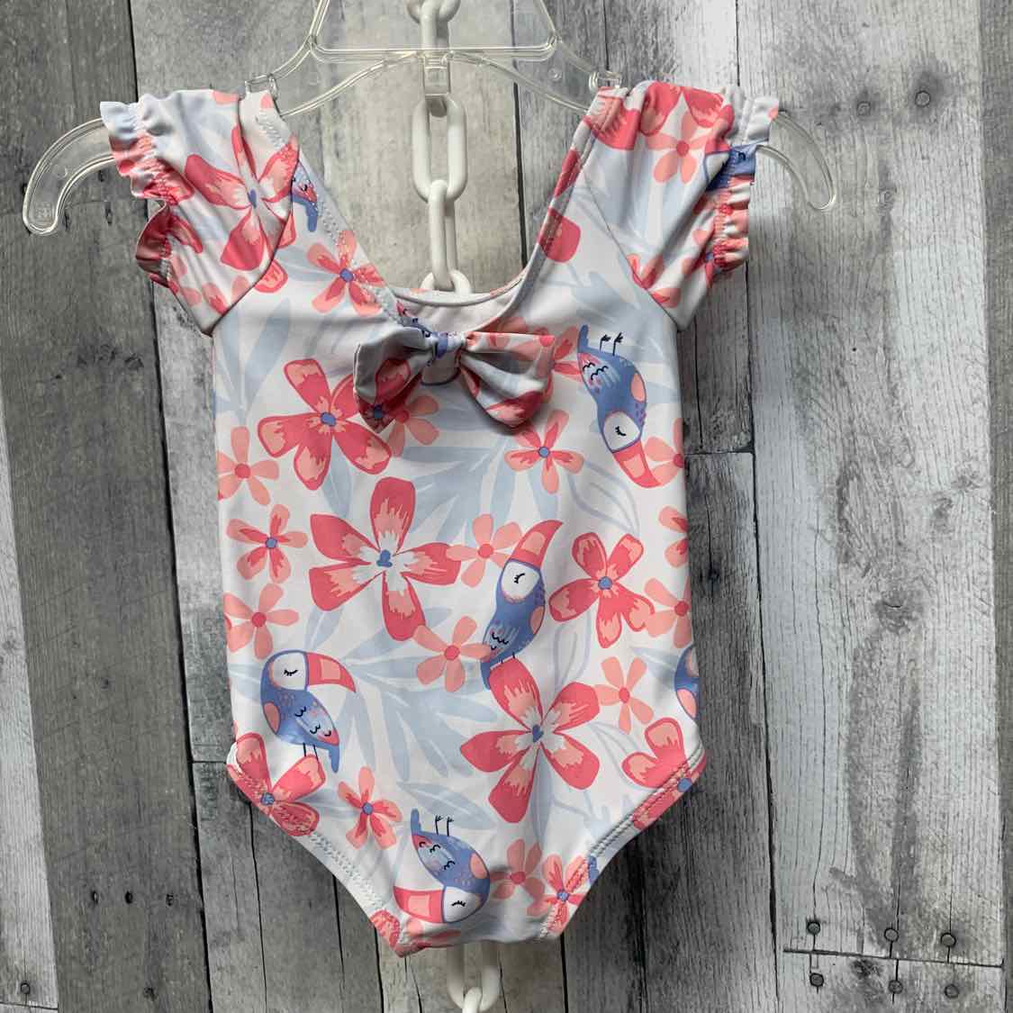 Size 6 Months Blue/Pink Just One You Swim Suit - 1pc