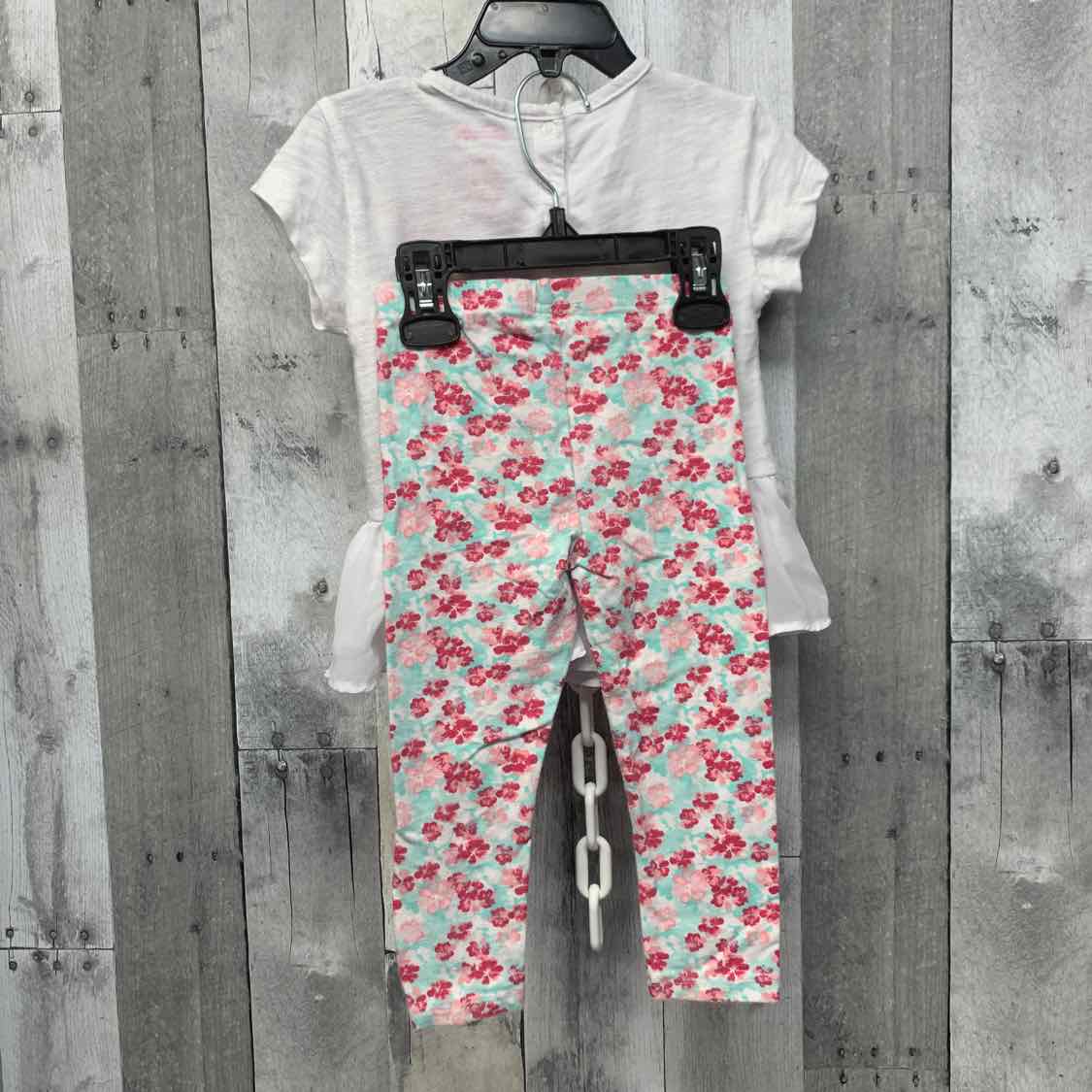 Size 18-24 Months White/Pink Disney Shirt/Leggings