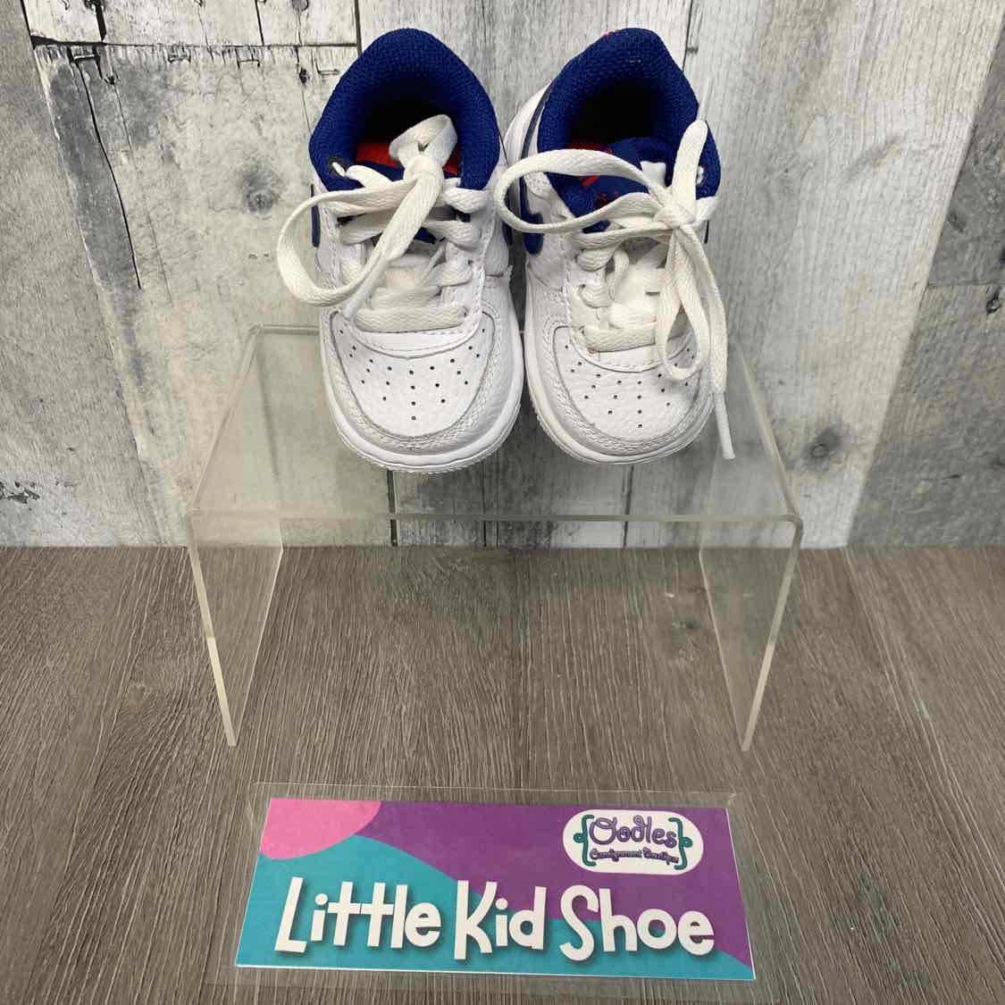 Size 2 White/Blue Sport Brand Sneakers