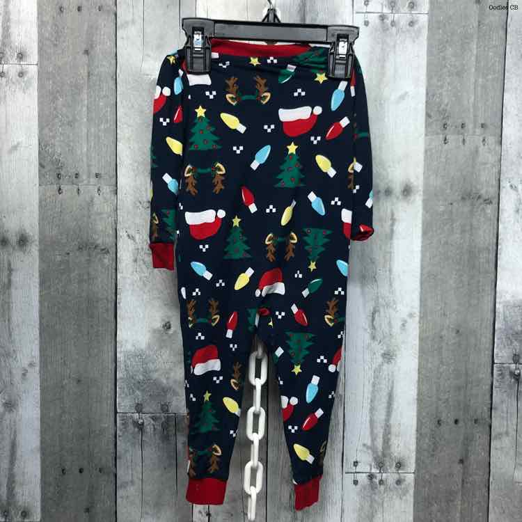 Size 6-9 Months Navy/Red Holiday Brands Footy PJs