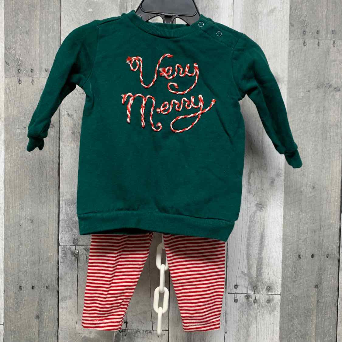 Size 9 Months Red/White Starting Out Shirt/Pants