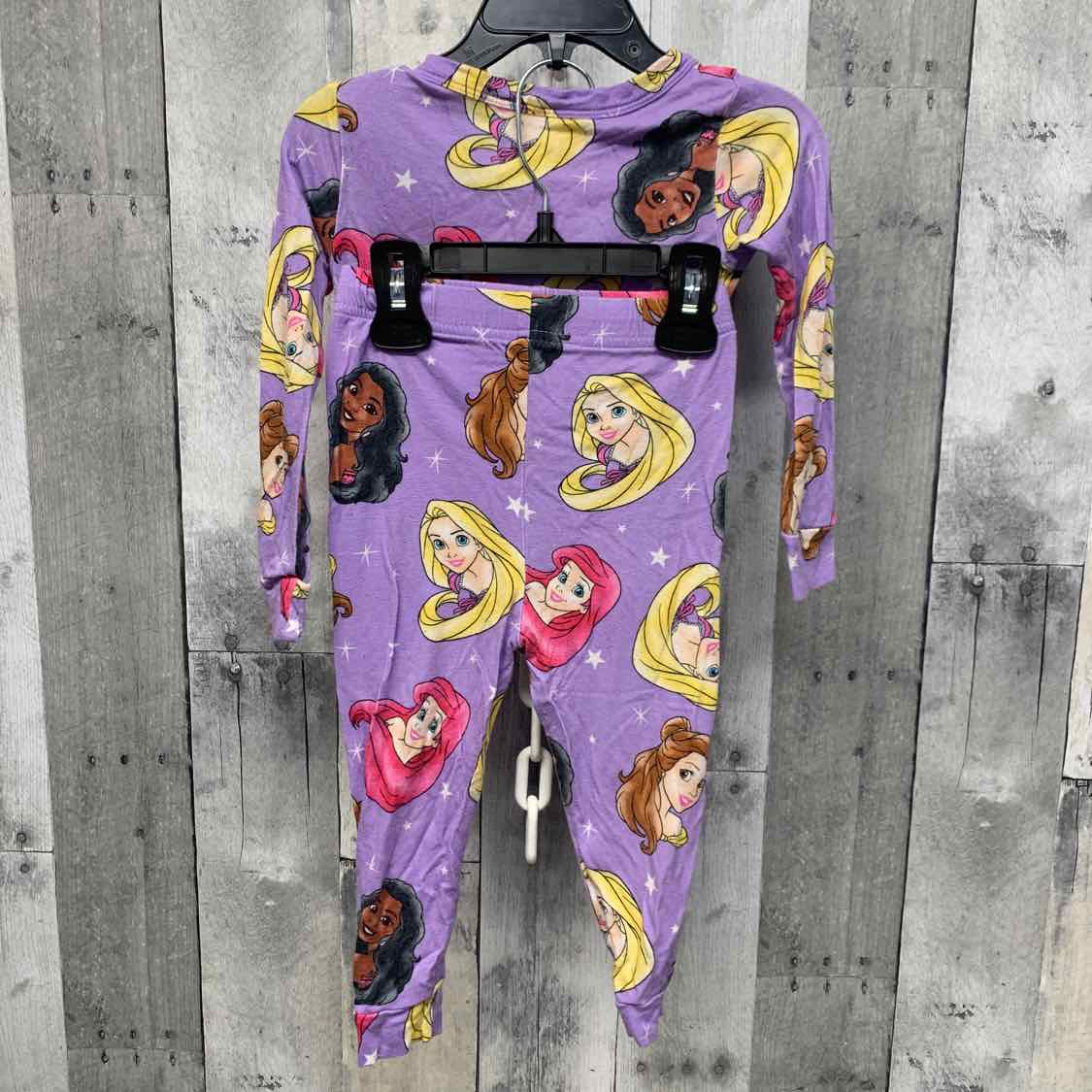 Size 2T Purple Print Disney 2pc PJs