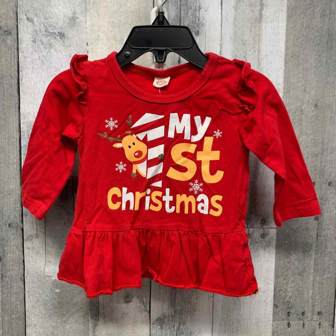 Size 12 Months Red Mid Brand Long Sleeve Shirt
