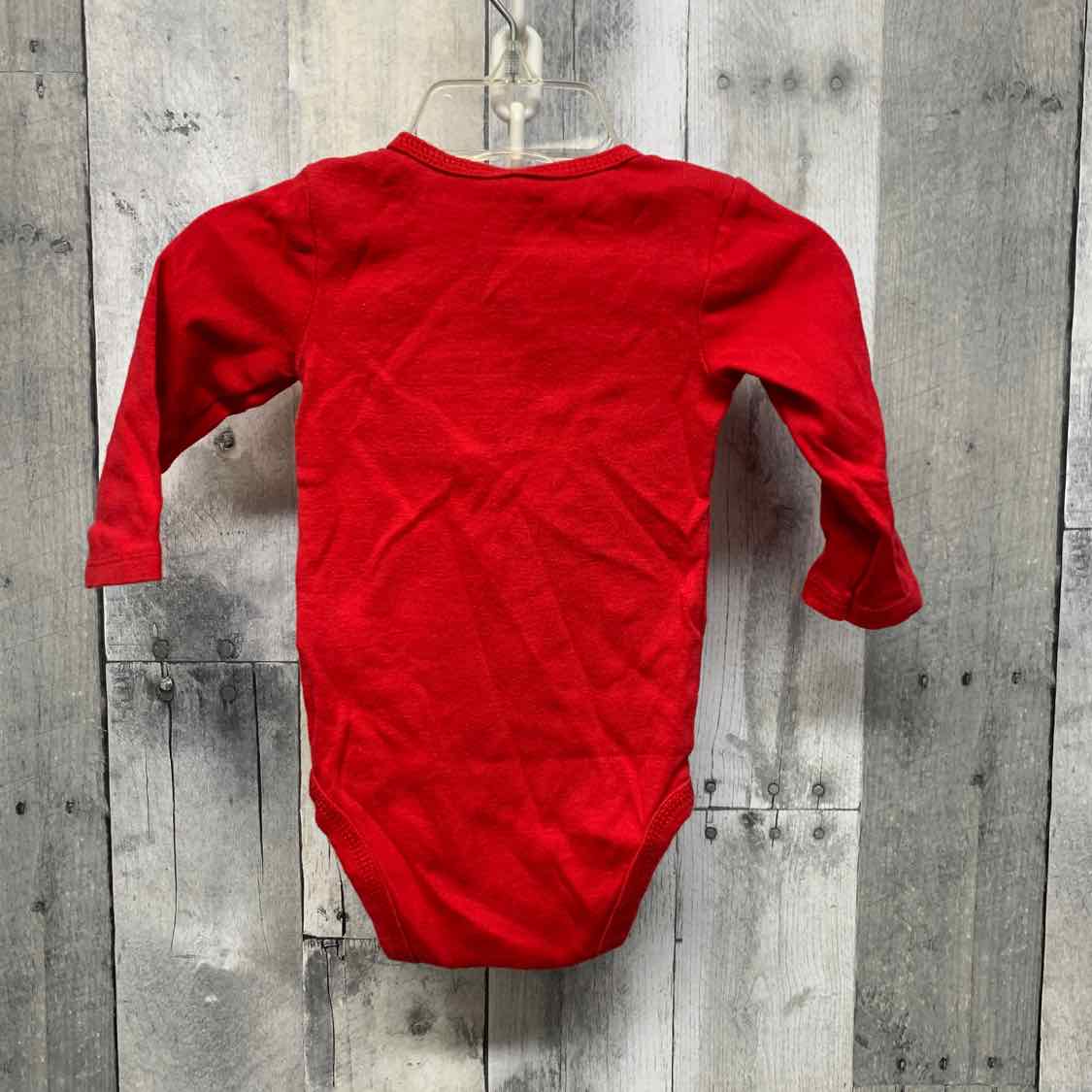 Size 6 Months Red Graphic Just One You Bodysuit