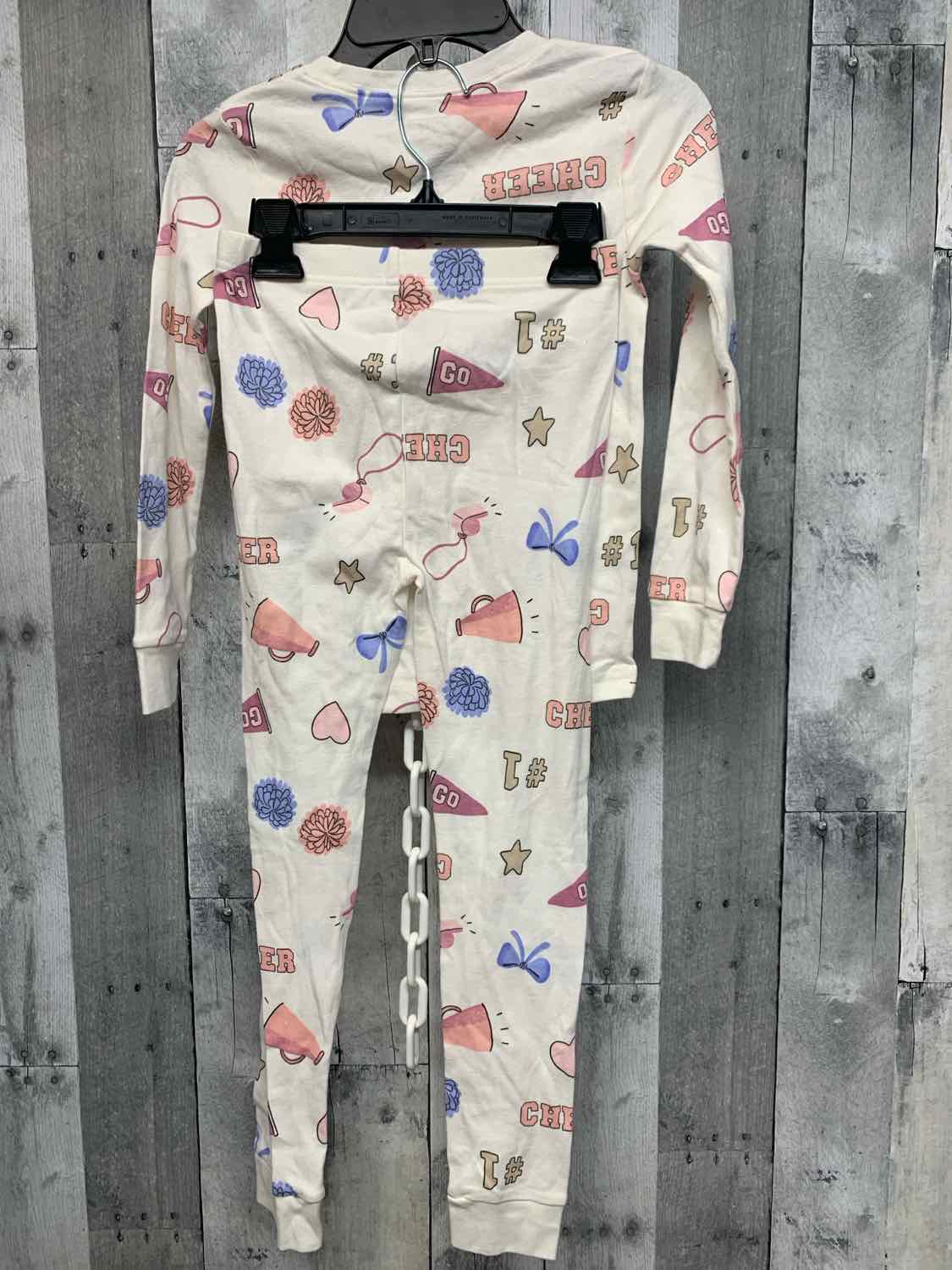 Size 7 White Print Carter's 2pc PJs