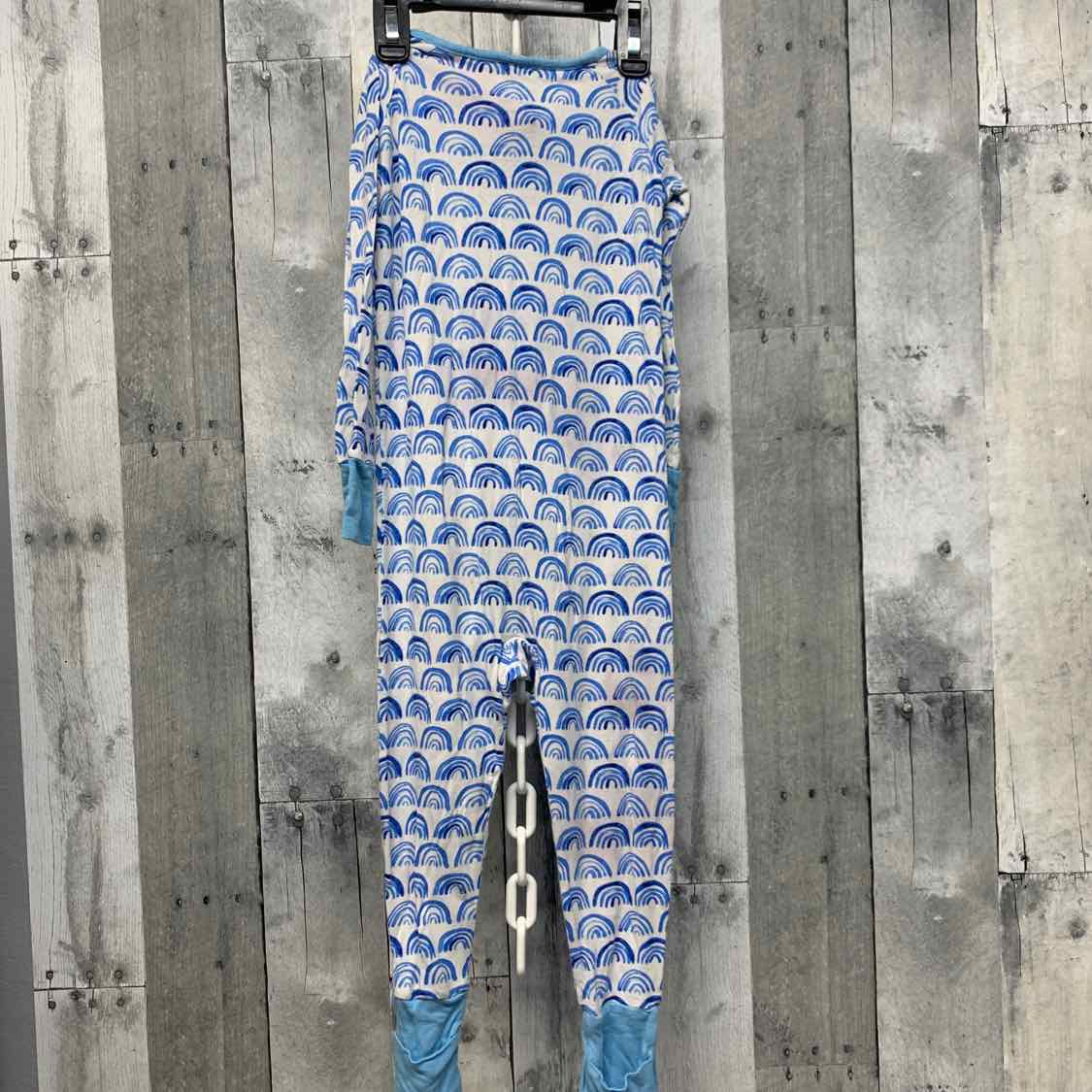 Size 18-24 Months White/Blue Little Sleepies Footy PJs