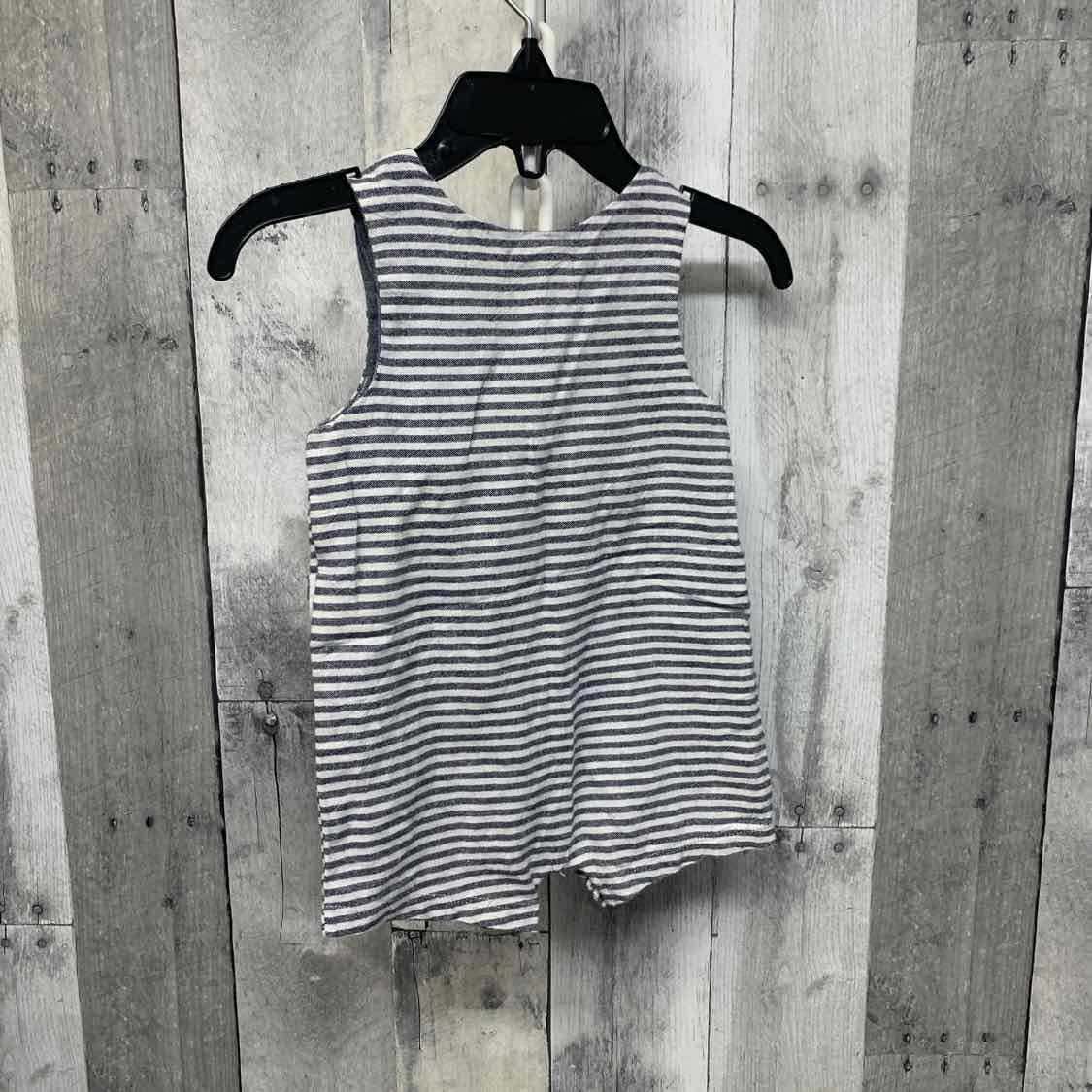 Size 3-6 Months Blue Striped Mud Pie Romper