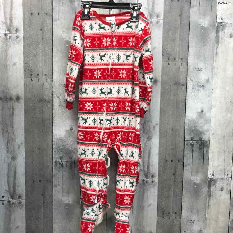 Size 2T White/Red Gerber Footy PJs