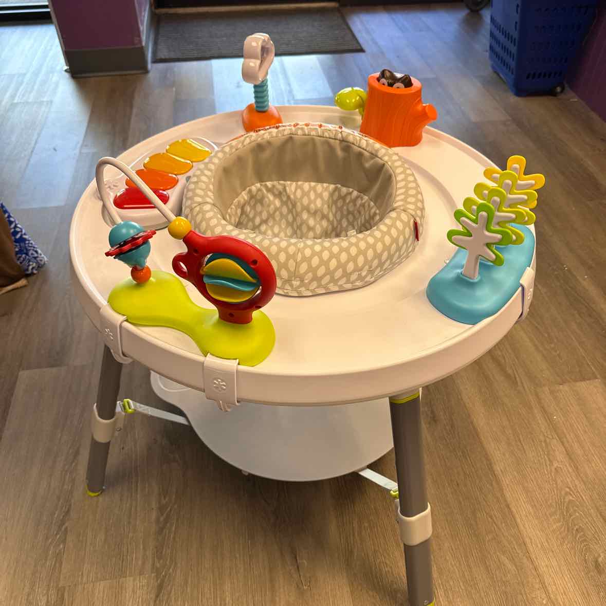 Skip Hop White/Gray Exersaucer - OodlesCB