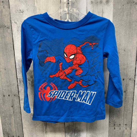 Size 3T Blue/Red Spiderman Long Sleeve Shirt
