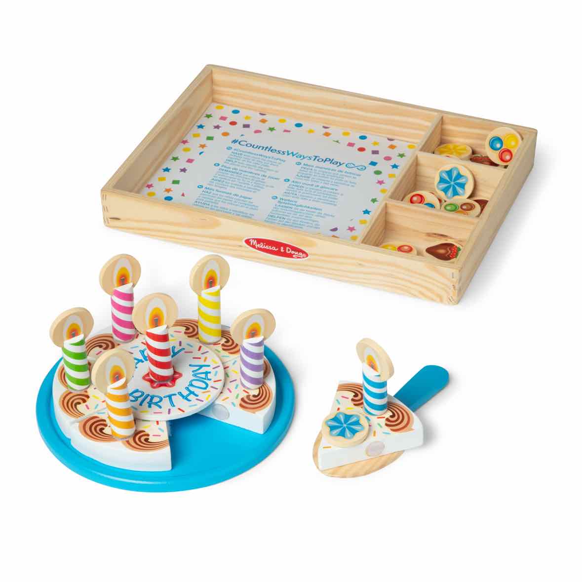 Melissa & Doug Birthday Cake - Wooden Play Food