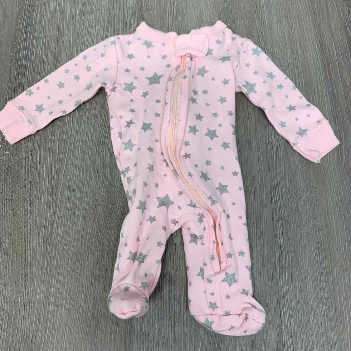 Size Preemie Pink Print B Brand Footy PJs