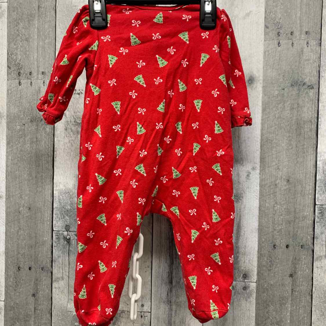 Size 6 Months Red Graphic Little Me Footy PJs