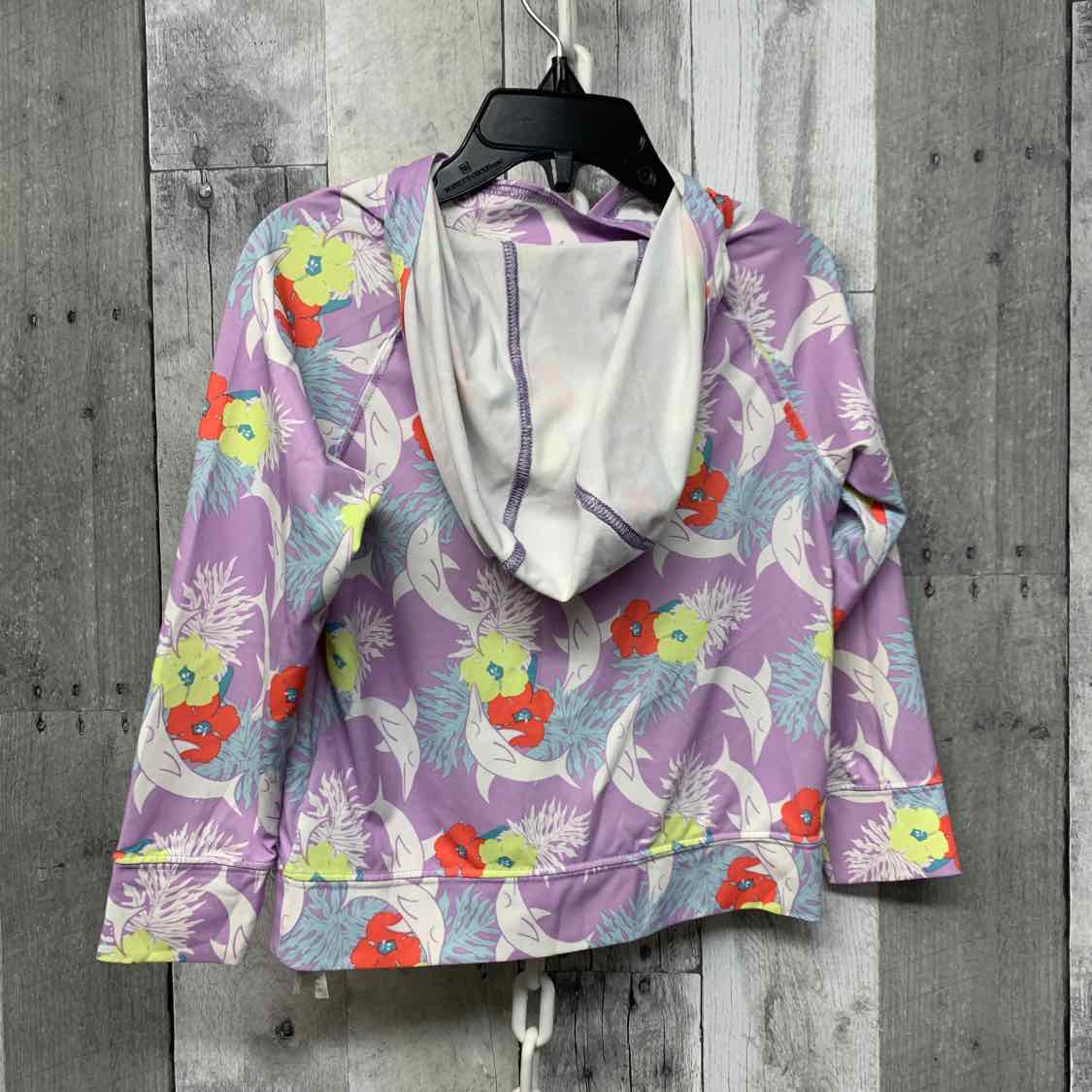 Size 3T Purple Print Name Brand Swim Top