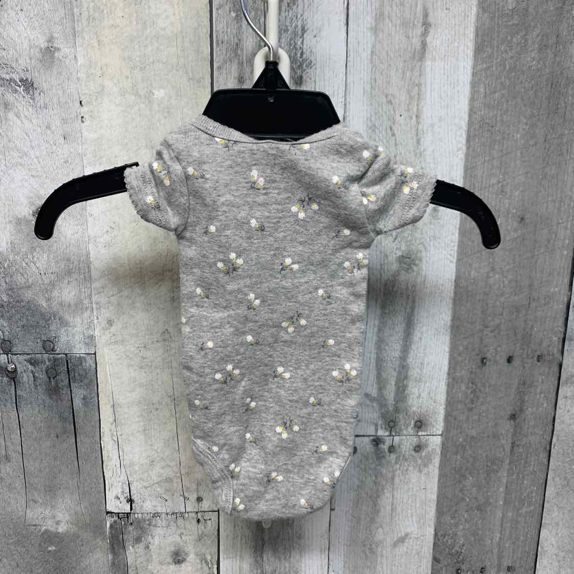 Size Preemie Gray Floral Print Child of Mine Bodysuit