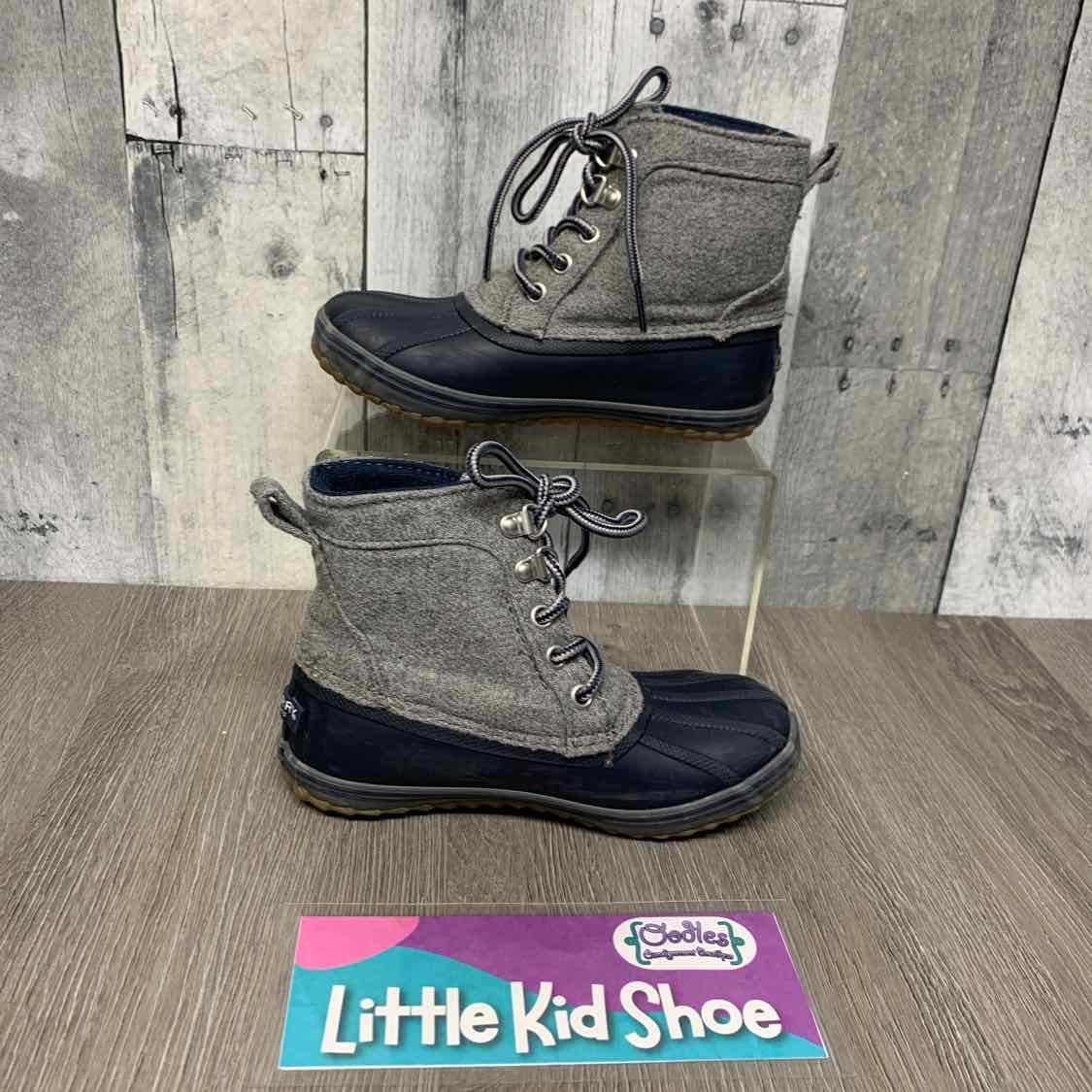 Size 11 Gray/Navy Sperry Boots
