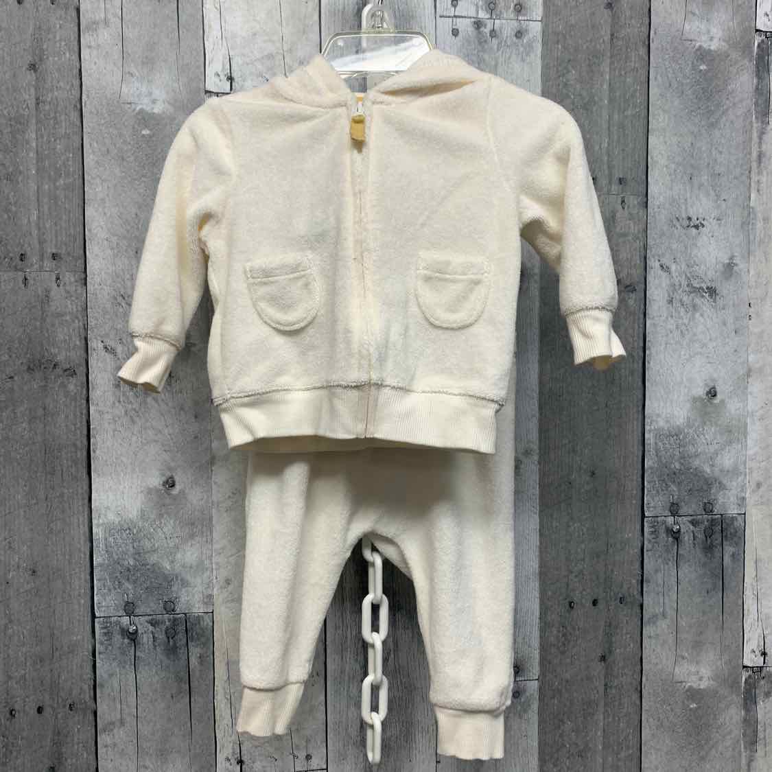 Size 6 Months Ivory/Yellow Carter's Jacket/Pants