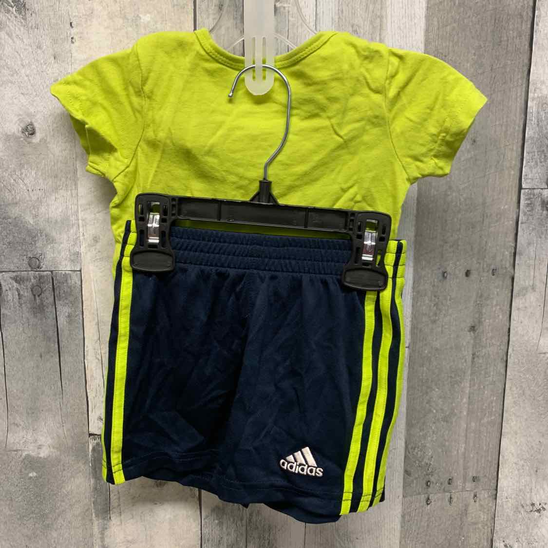 Size 9 Months Green/Navy Sport Brand Shirt/Shorts - OodlesCB