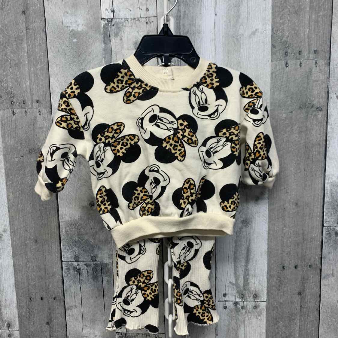 Size 3-6 Months Tan Print Disney Shirt/Pants