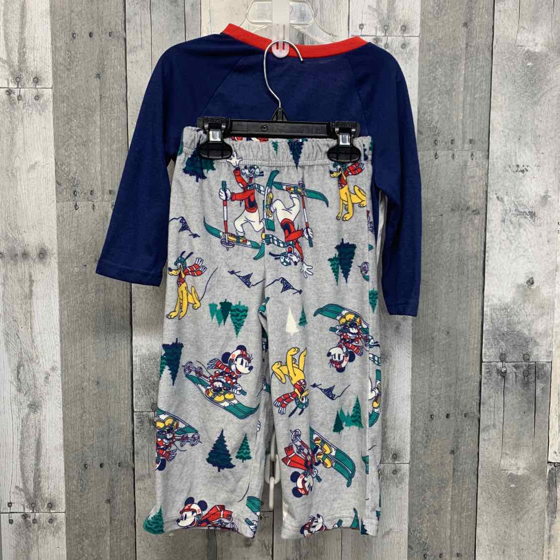 Size 3T Gray/Navy Disney 2pc PJs