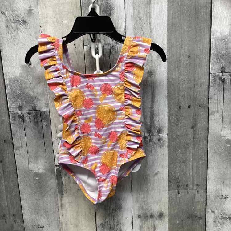 Size 2T Purple/Orange B Brand Swim Suit - 1pc