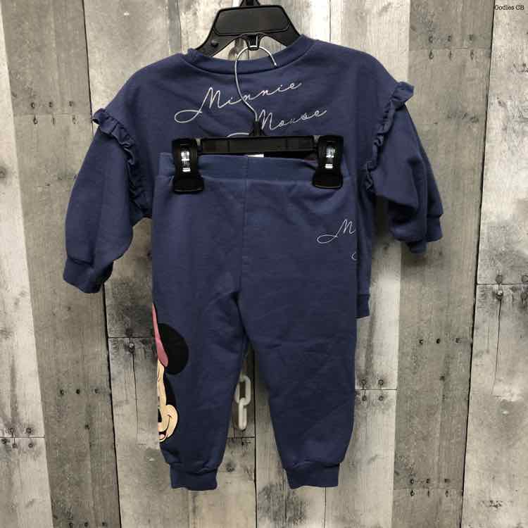 Size 12 Months Blue Graphic Disney Sweats - 2pc