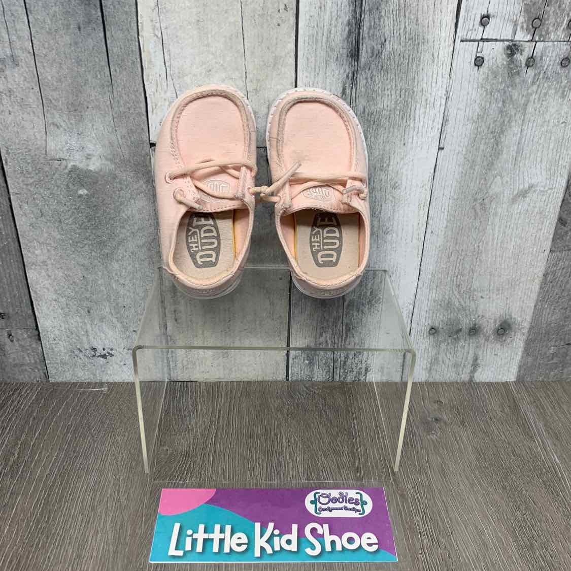 Size 5 Pink/White Hey Dude Loafers