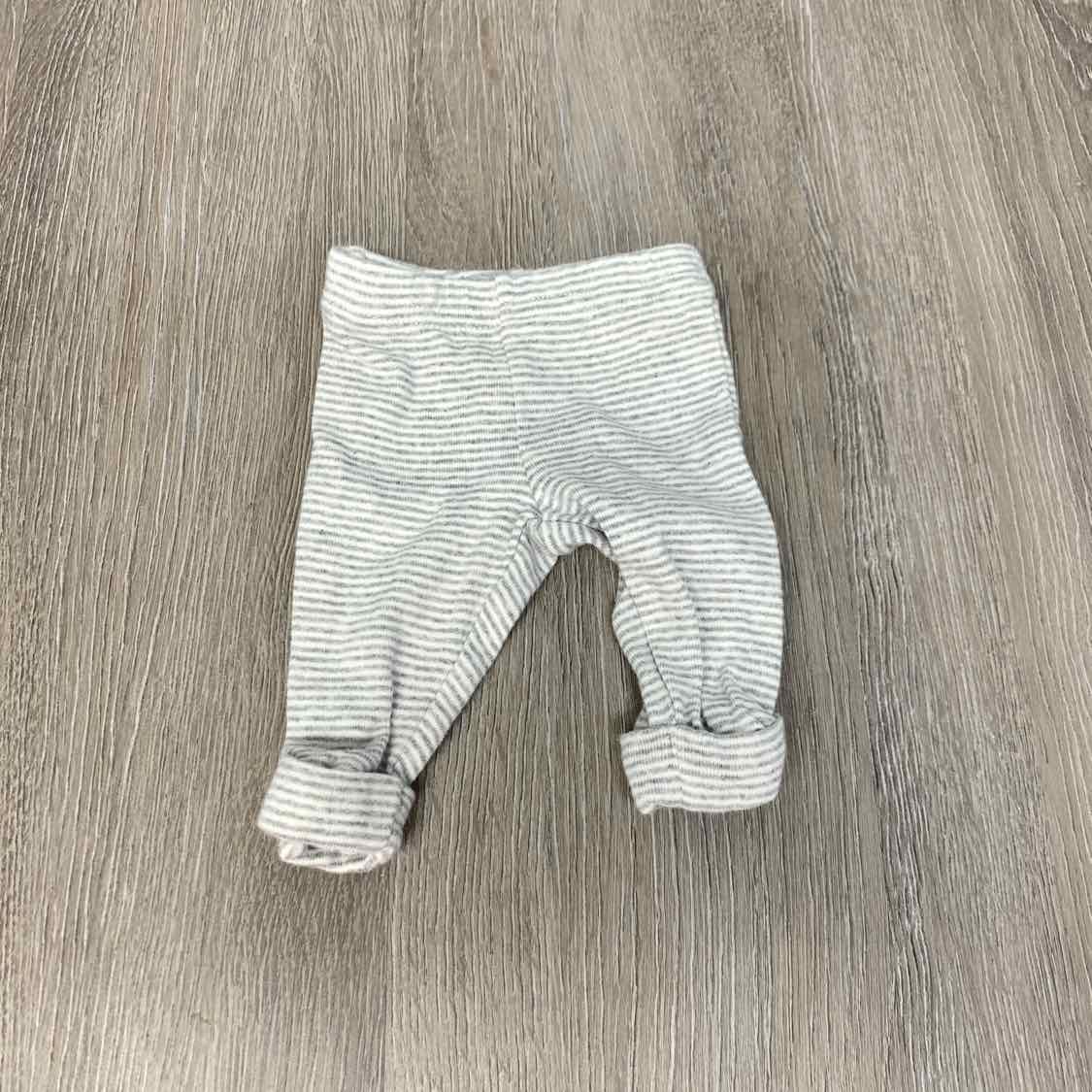 Size Preemie Gray Striped Precious First Athletic Pants - OodlesCB