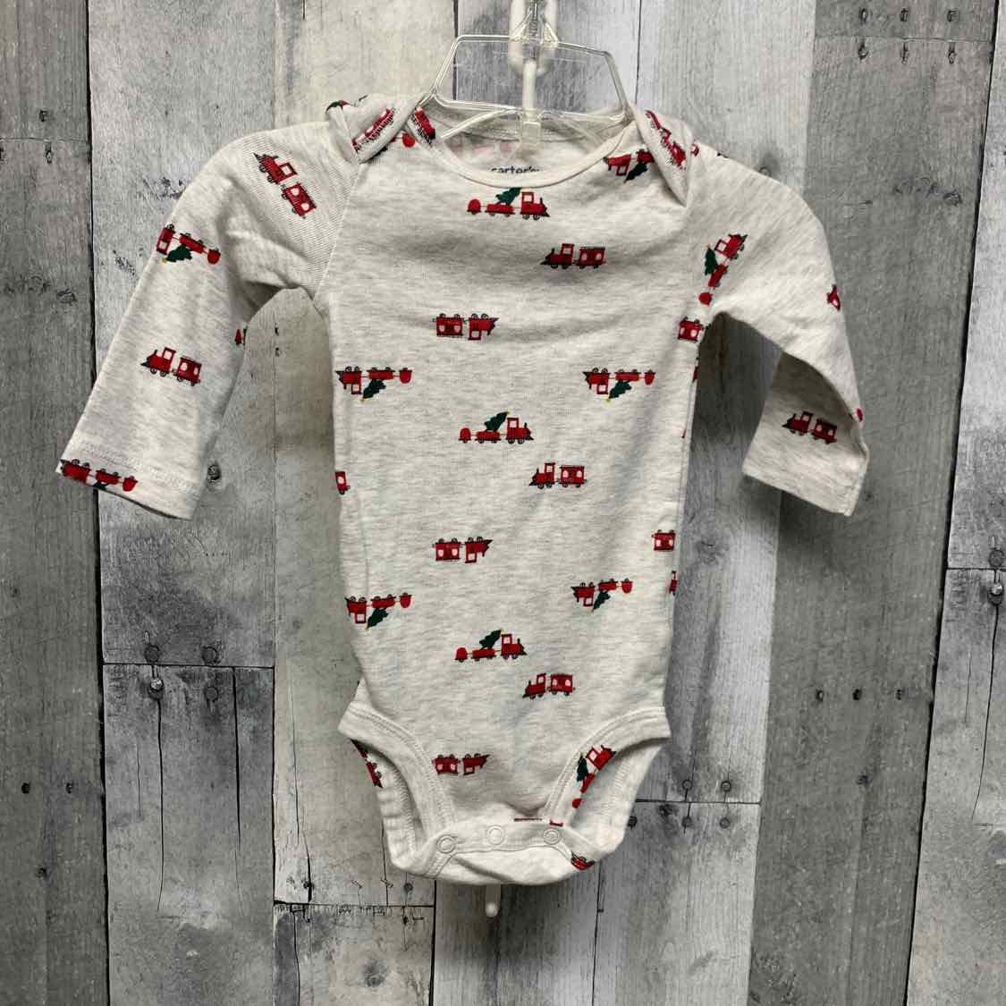 Size 6 Months Gray/Red Carter's Bodysuit