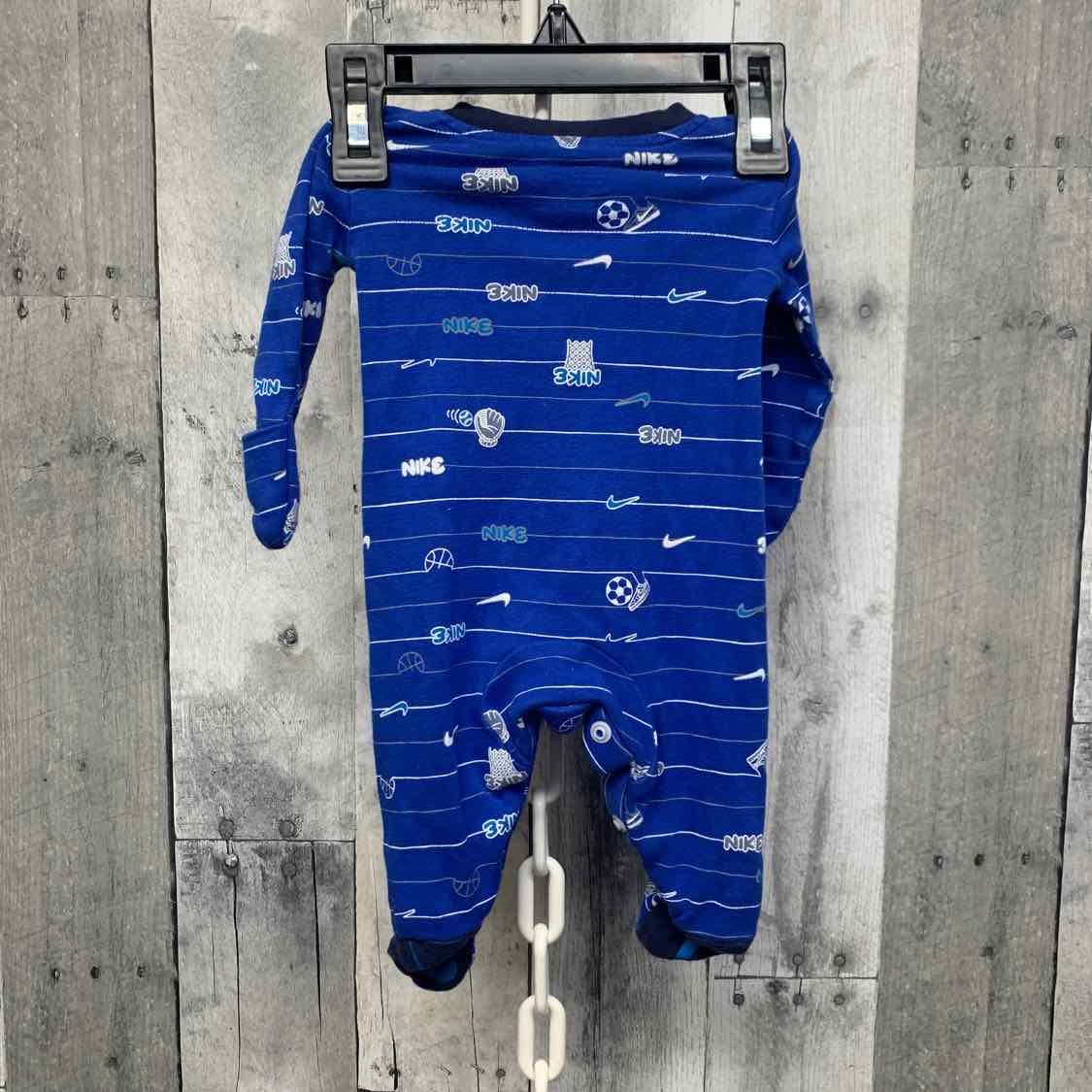 Size Newborn Blue Graphic Sport Brand Footy PJs