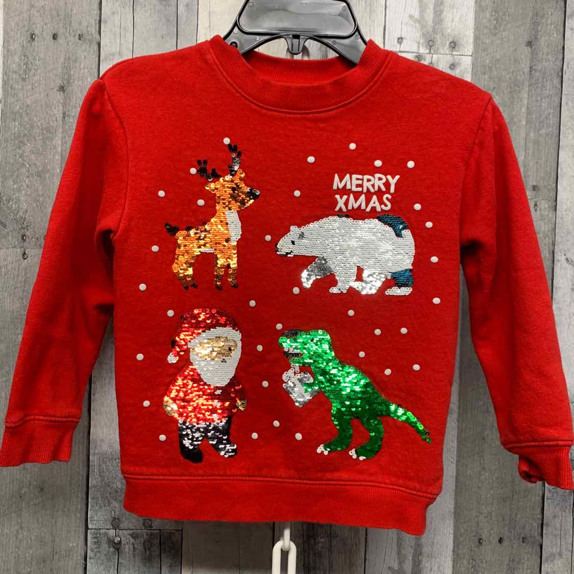 Size 5/6 Red Print H&M Pull Over