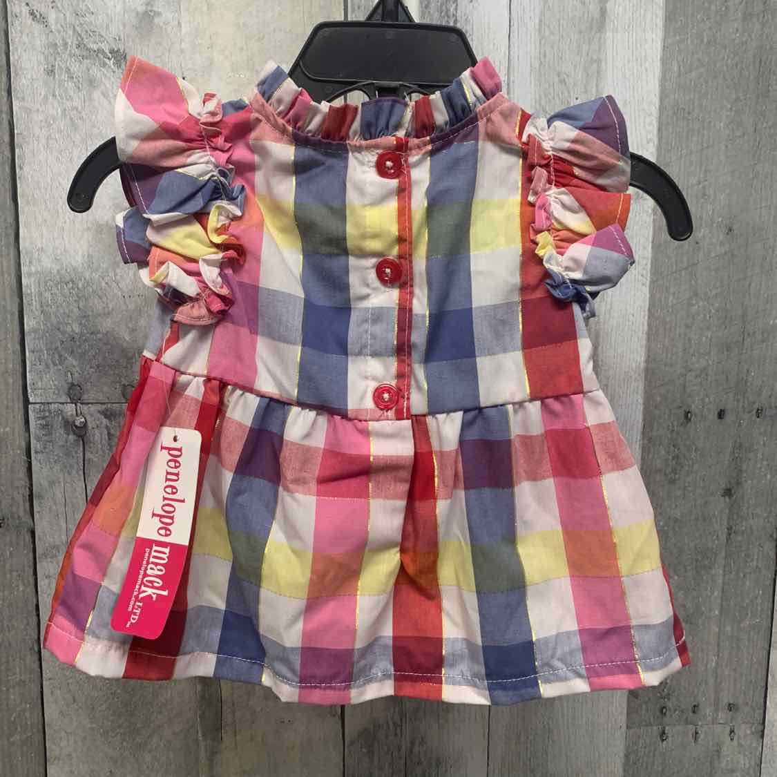 Size 12 Months Red/Pink Penelope Mack Short Sleeve Shirt - OodlesCB