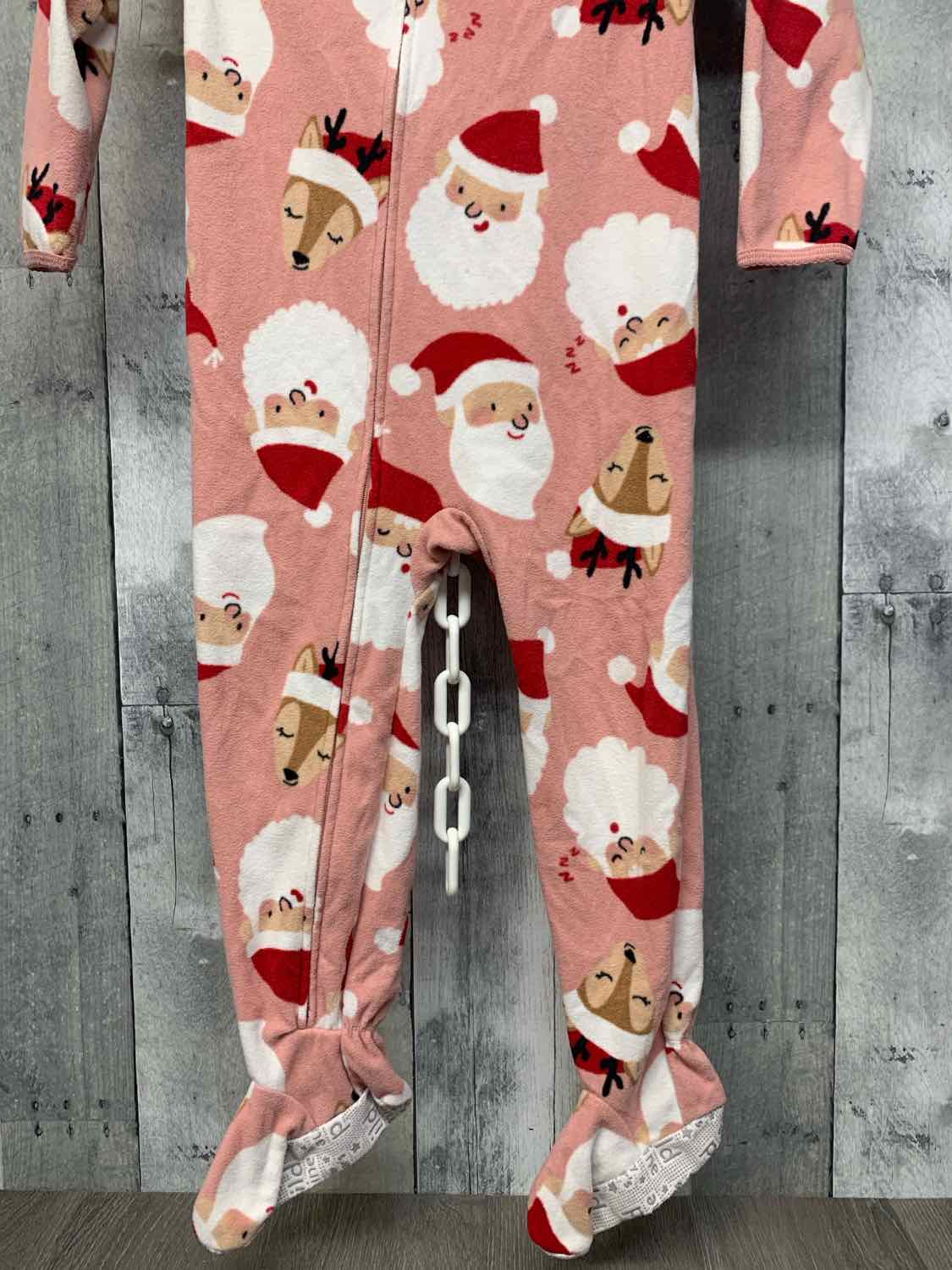 Size 4T Pink Print Child of Mine Footy PJs