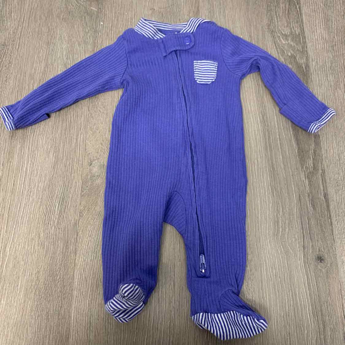 Size Preemie Blue Carter's Footy PJs