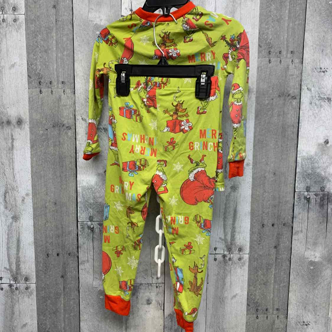 Size 3T Green Print Dr Seuss 2pc PJs