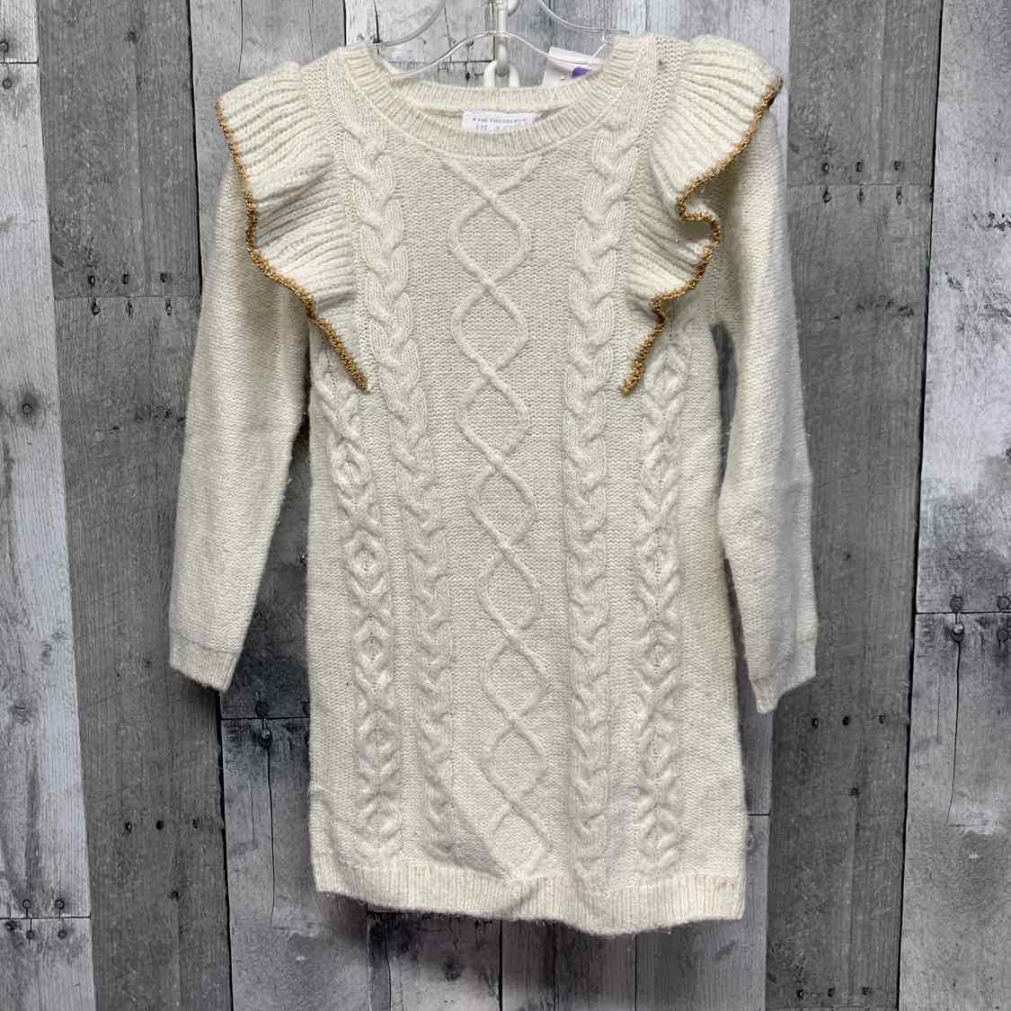Size 3T White/Gold Children's Place LS Dress