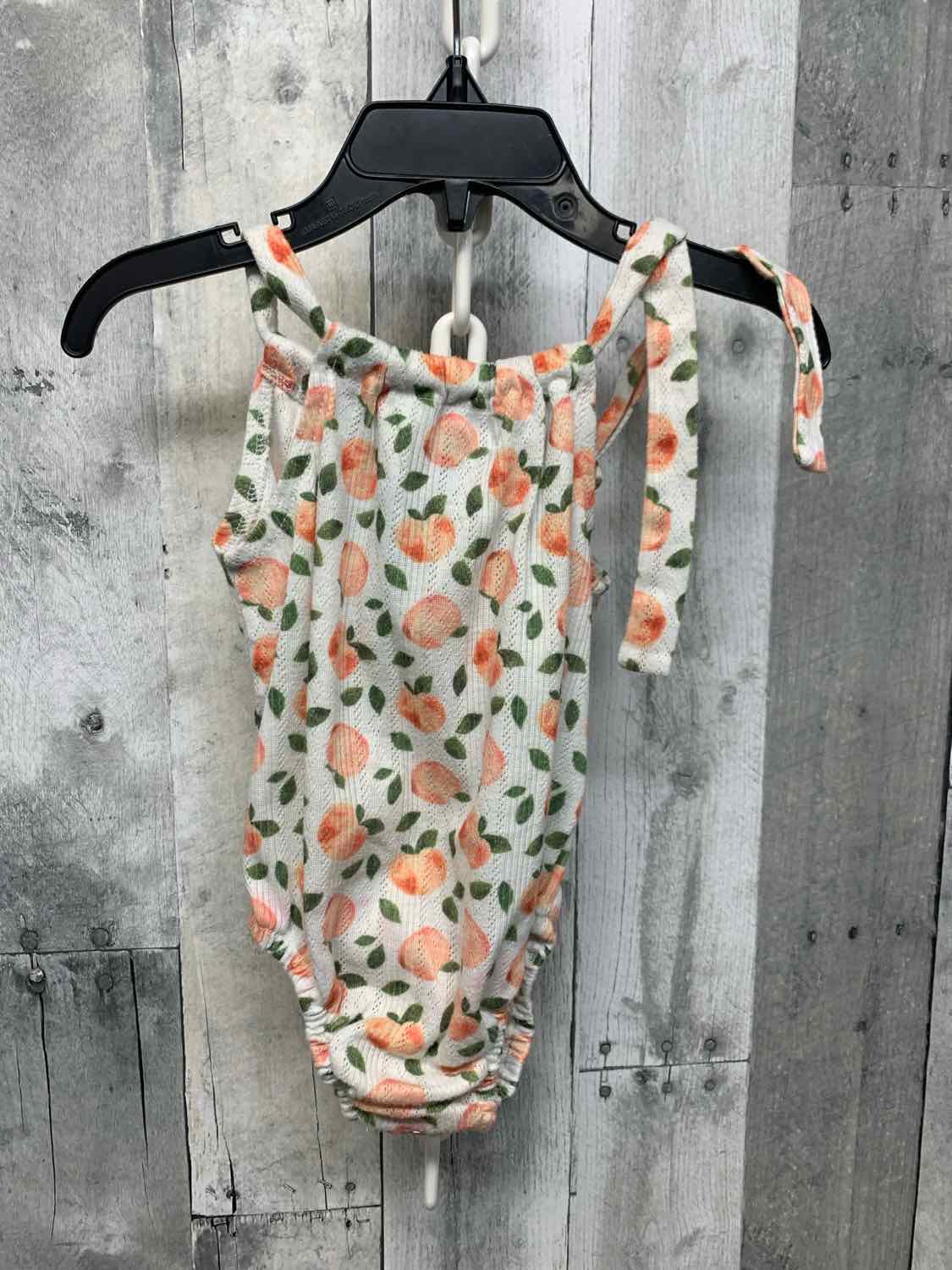 Size 18-24 Months Coral/Green Bailey's Blossoms Romper