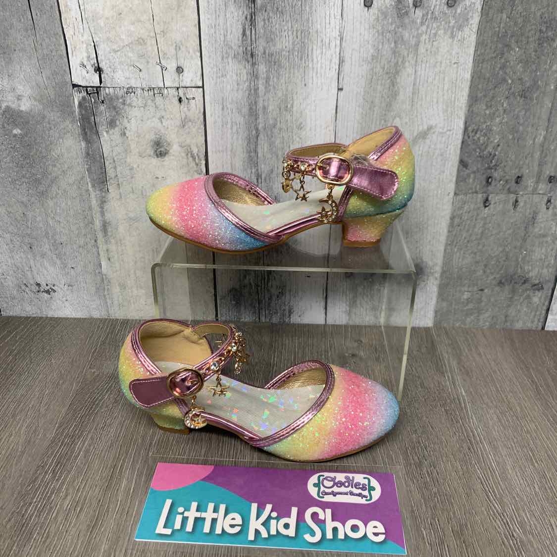 Size 12 Yellow/Pink B Brand Dress Shoes